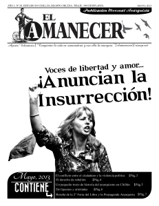 Periodico anarquista El Amanecer, Mayo 2013