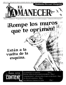 Periodico anarquista El Amanecer, Junio